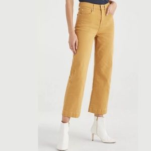 7 for All Mankind Twill Cropped Alexa Wide leg 27 - Blue